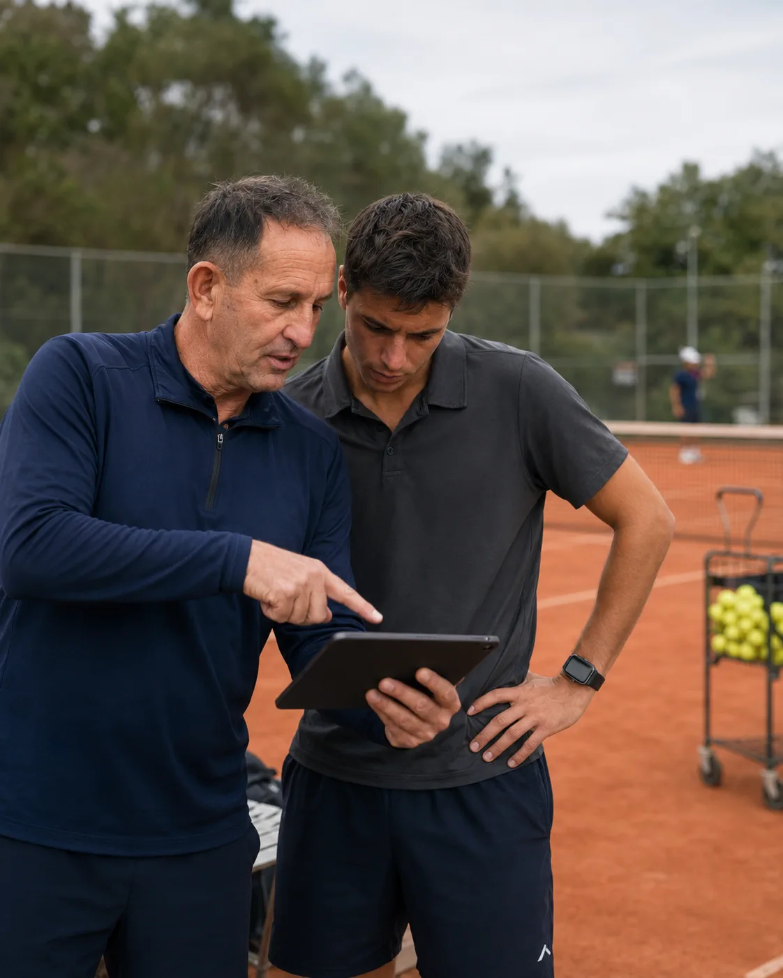 Reused from Programs HERO-02 — coach and player courtside, per plan's own stated fallback